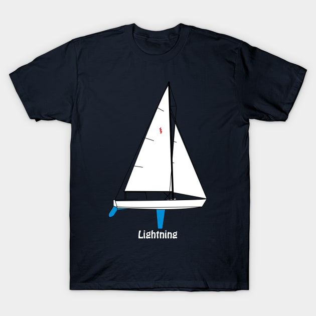 Lightning Sailboat T-Shirt by CHBB